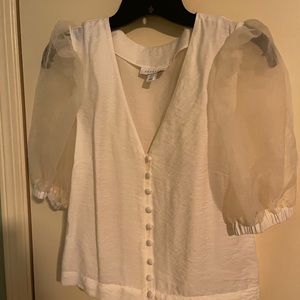 Topshop puff sleeves blouse